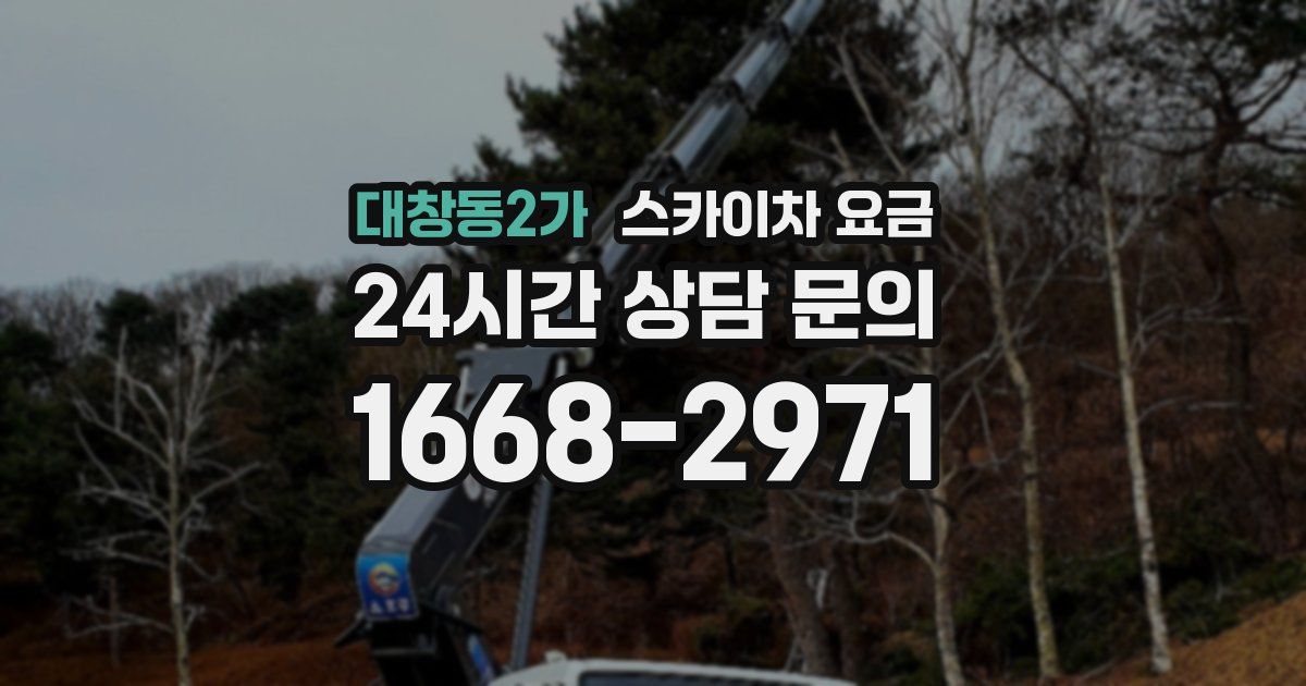 대창동2가 스카이차 요금