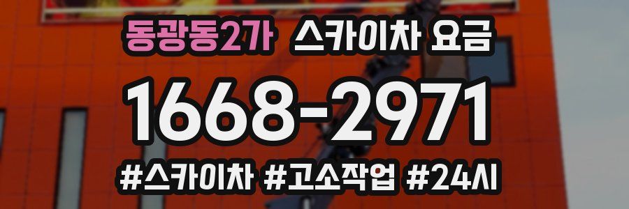 동광동2가 스카이차 요금