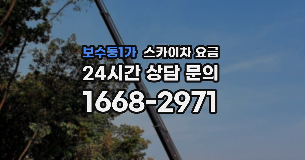 보수동1가 스카이차 요금