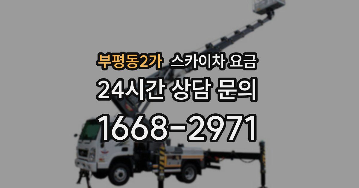 부평동2가 스카이차 요금