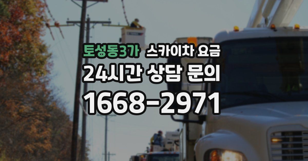 토성동3가 스카이차 요금