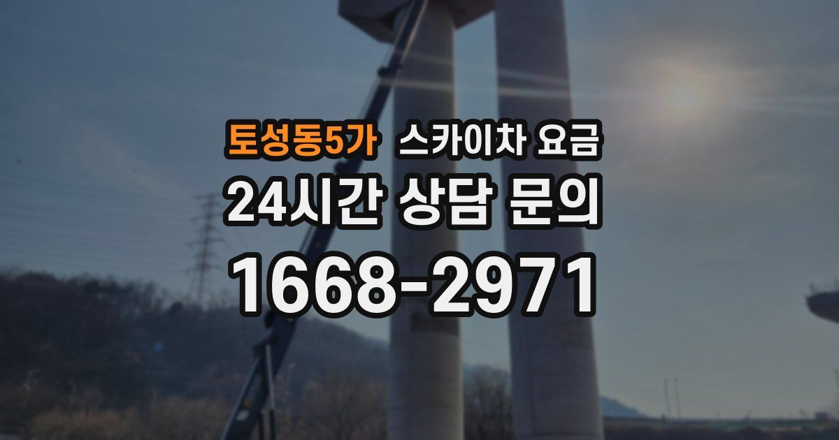 토성동5가 스카이차 요금