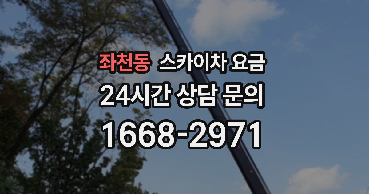 좌천동 스카이차 요금
