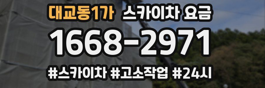 대교동1가 스카이차 요금
