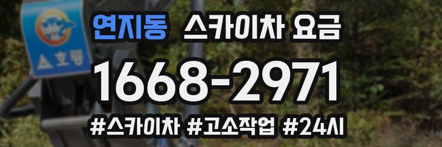 연지동 스카이차 요금