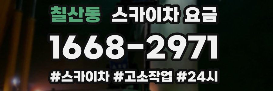 칠산동 스카이차 요금