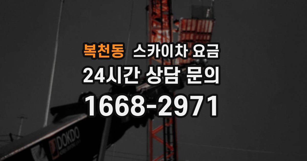 복천동 스카이차 요금