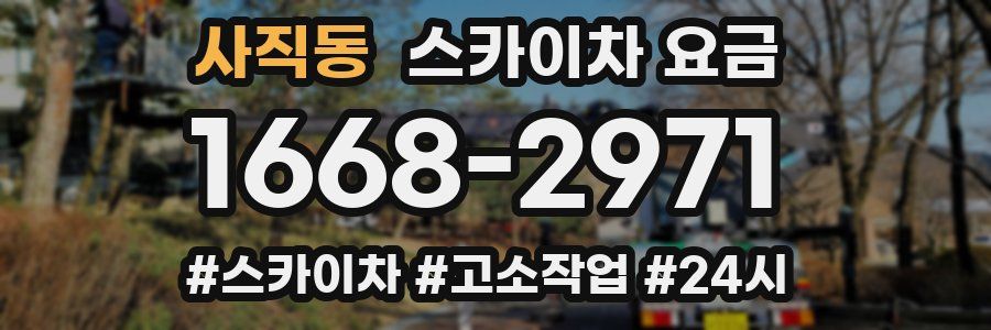 사직동 스카이차 요금