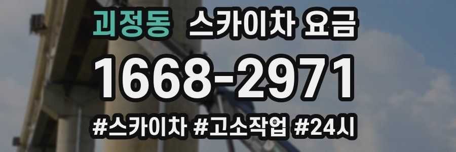 괴정동 스카이차 요금