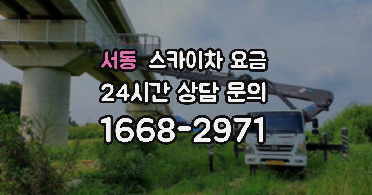서동 스카이차 요금