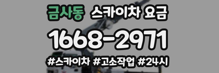 금사동 스카이차 요금
