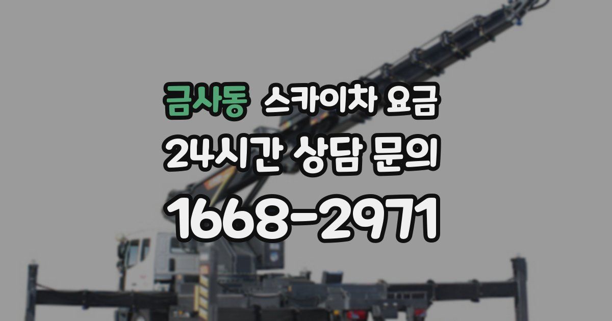 금사동 스카이차 요금