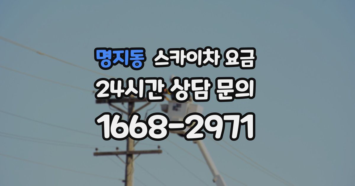 명지동 스카이차 요금