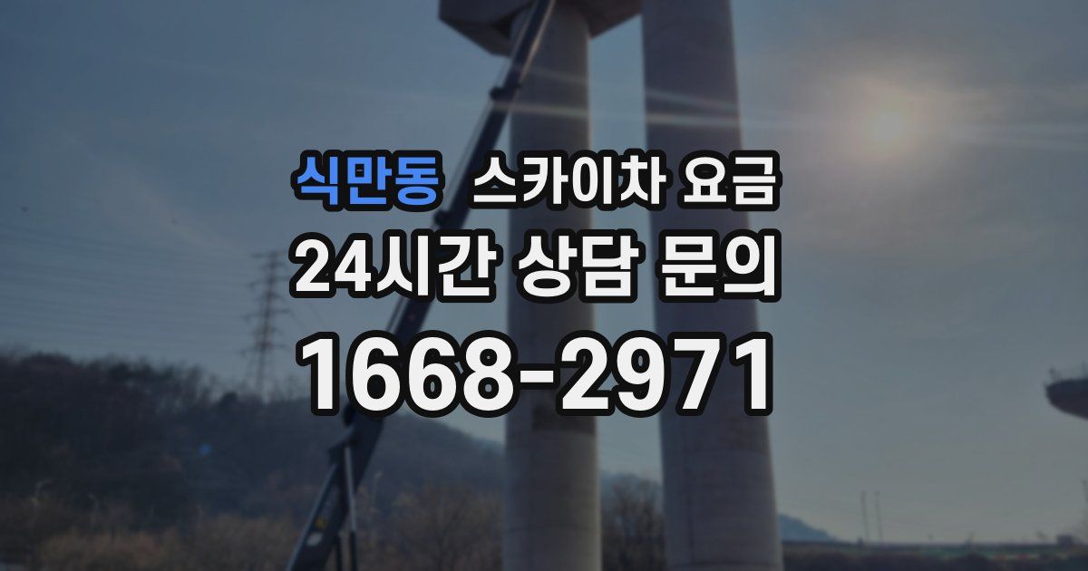 식만동 스카이차 요금