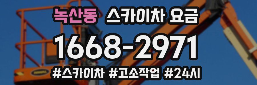 녹산동 스카이차 요금