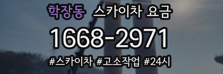 학장동 스카이차 요금