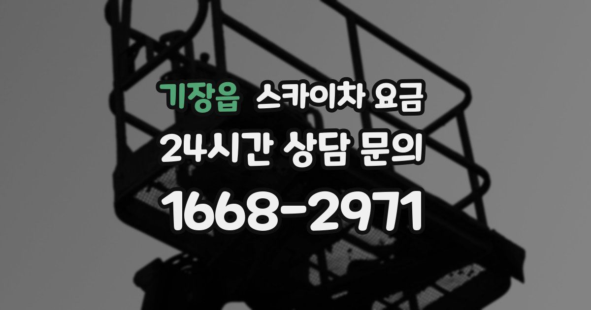 기장읍 스카이차 요금