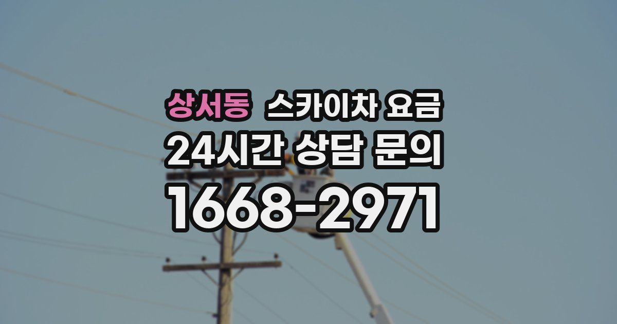 상서동 스카이차 요금