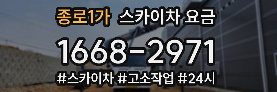 종로1가 스카이차 요금