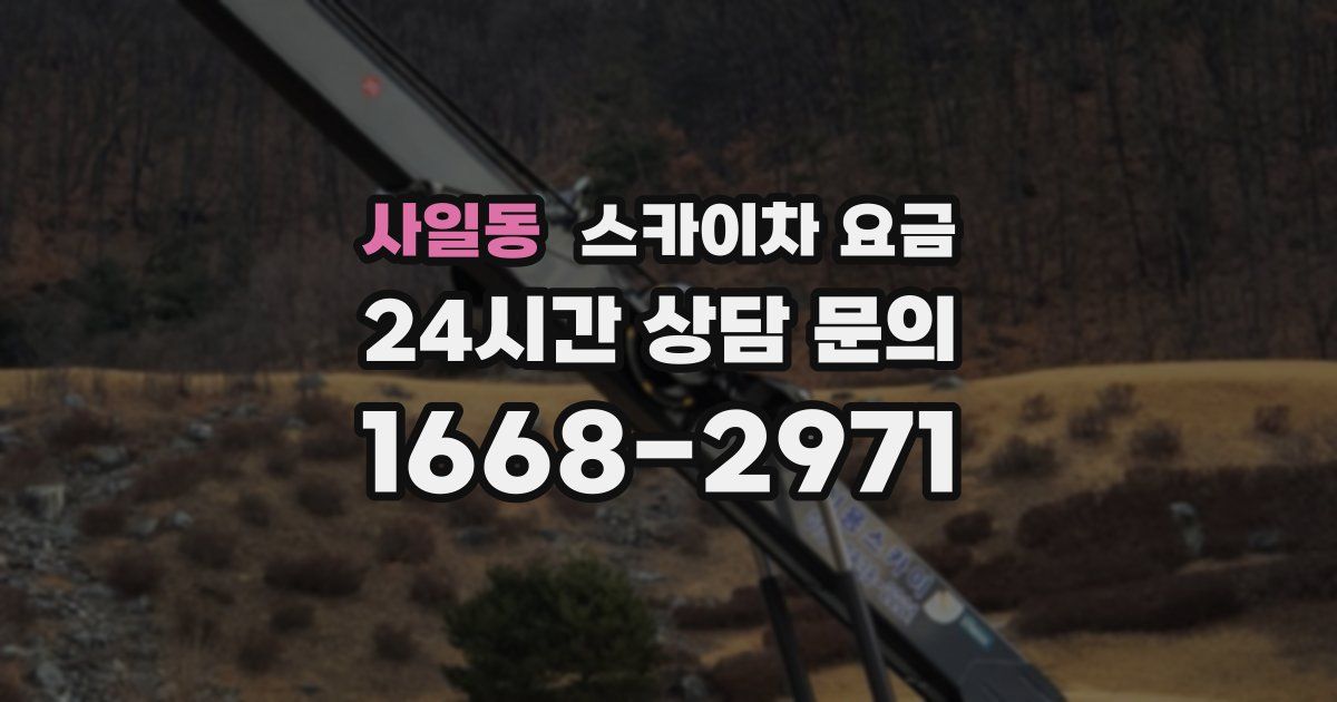 사일동 스카이차 요금