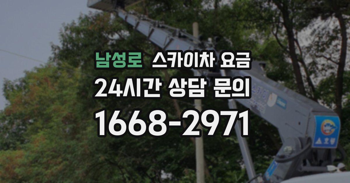 남성로 스카이차 요금