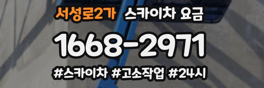 서성로2가 스카이차 요금