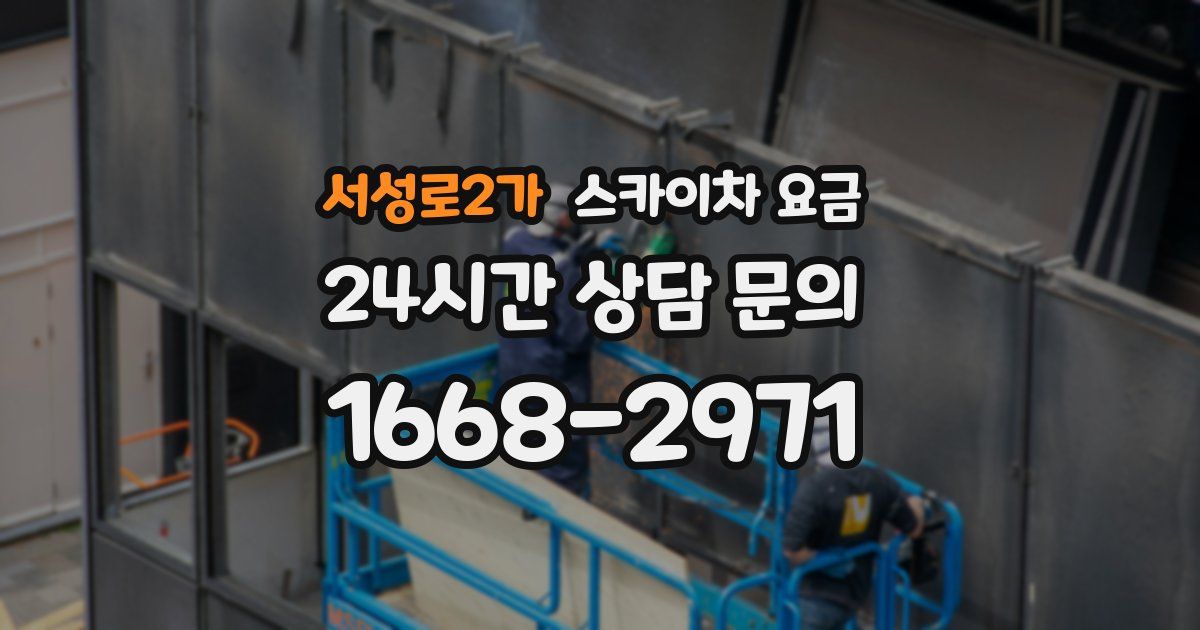 서성로2가 스카이차 요금