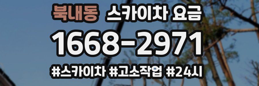 북내동 스카이차 요금
