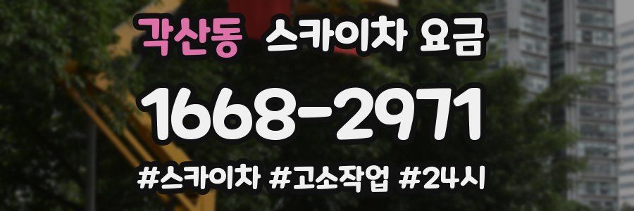 각산동 스카이차 요금