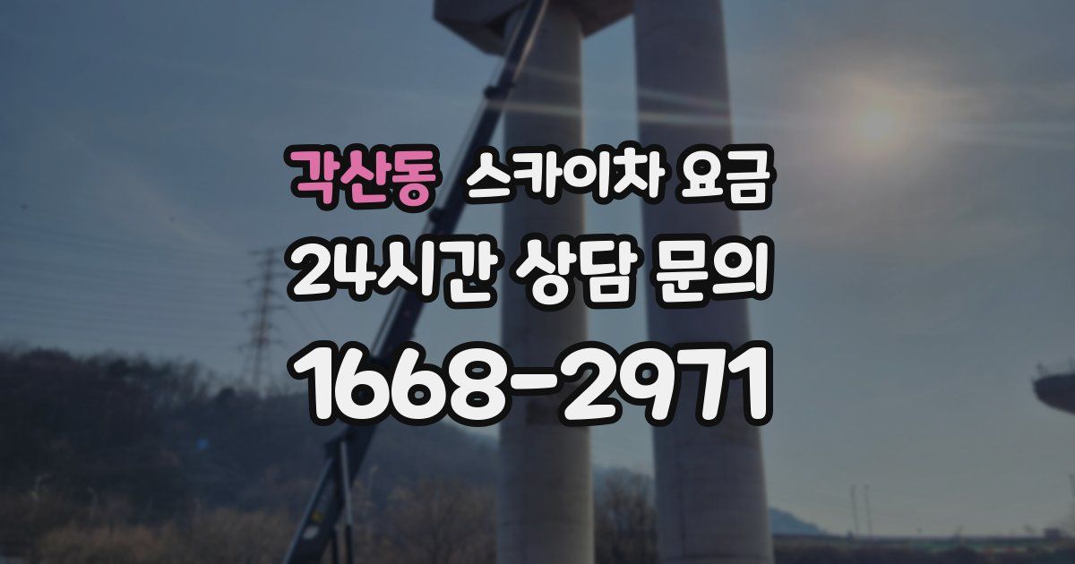 각산동 스카이차 요금