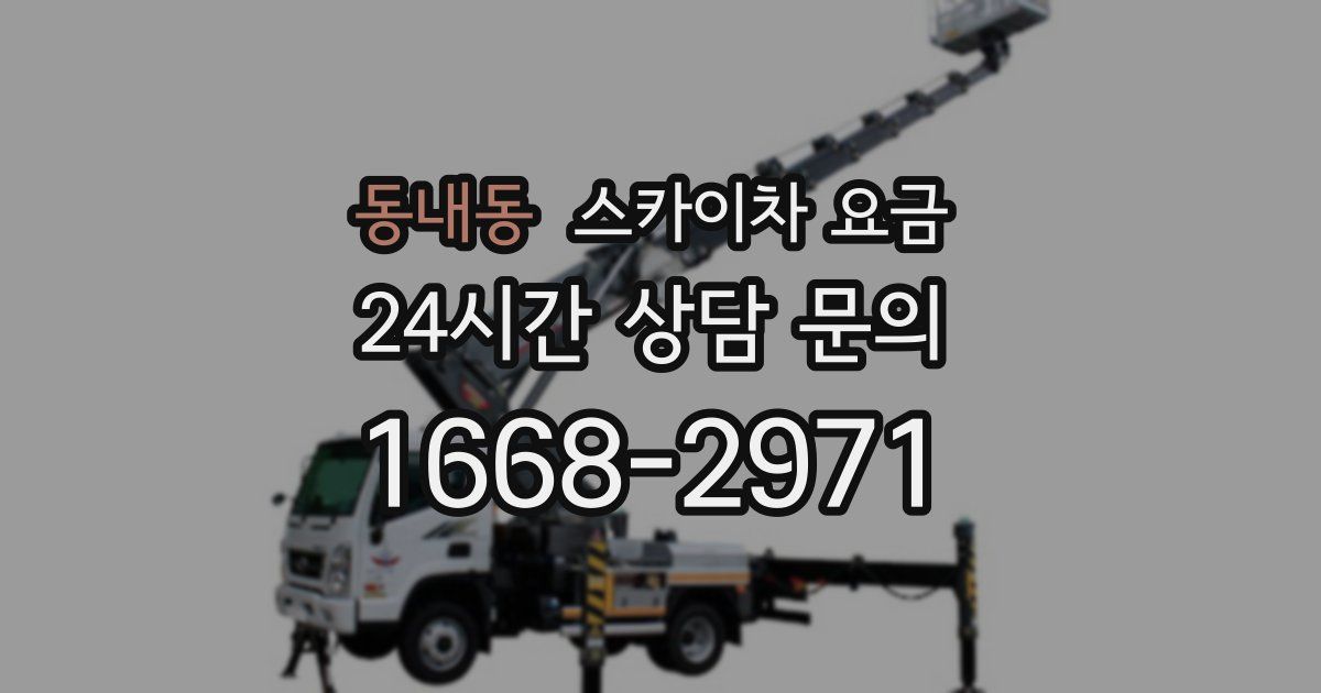 동내동 스카이차 요금