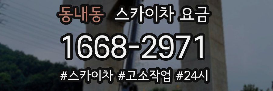 동내동 스카이차 요금