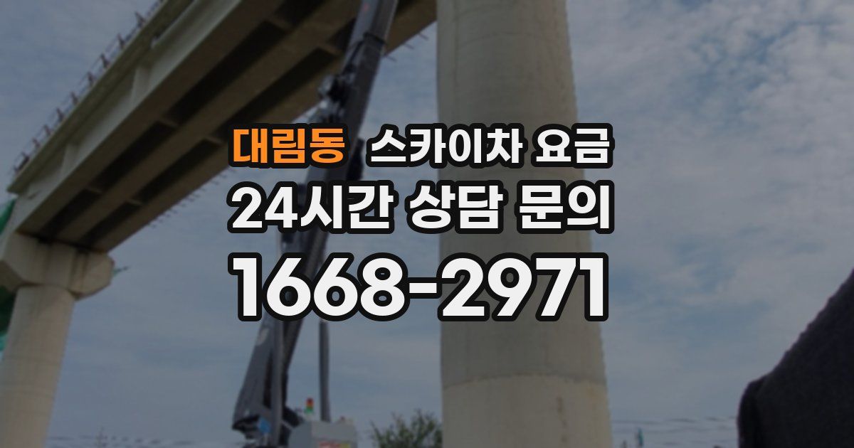 대림동 스카이차 요금
