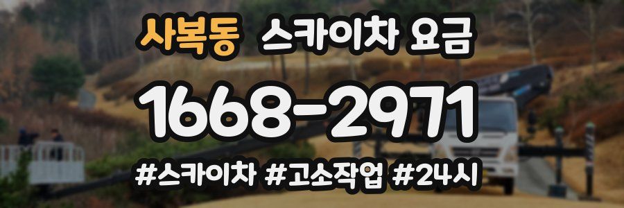 사복동 스카이차 요금