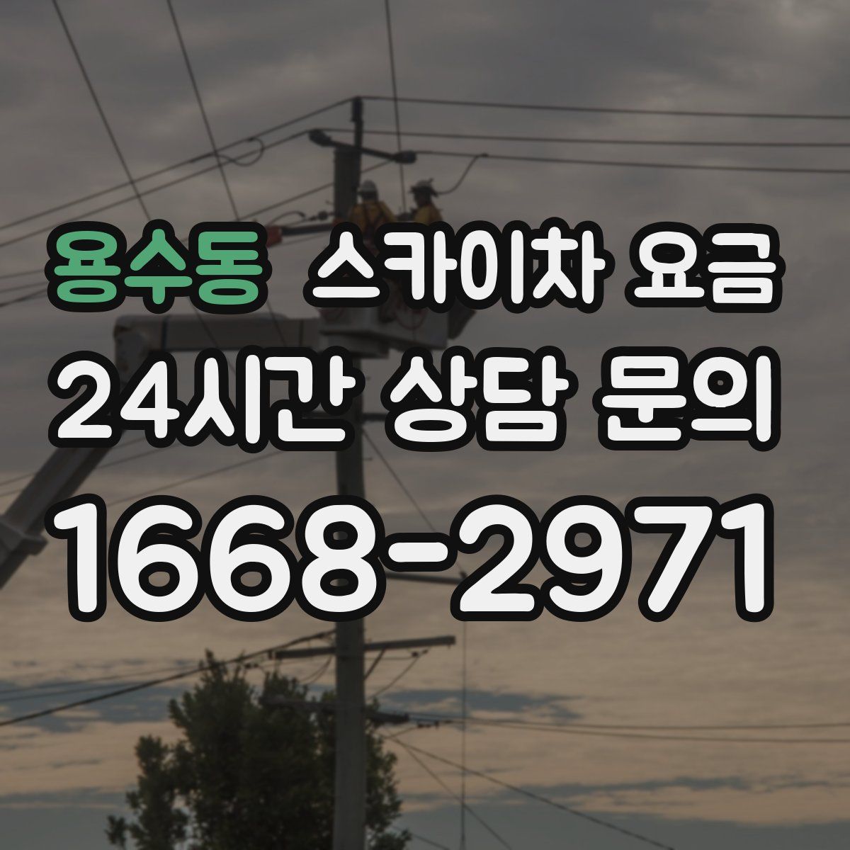 용수동 스카이차 요금