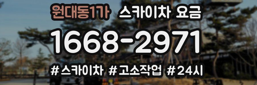 원대동1가 스카이차 요금