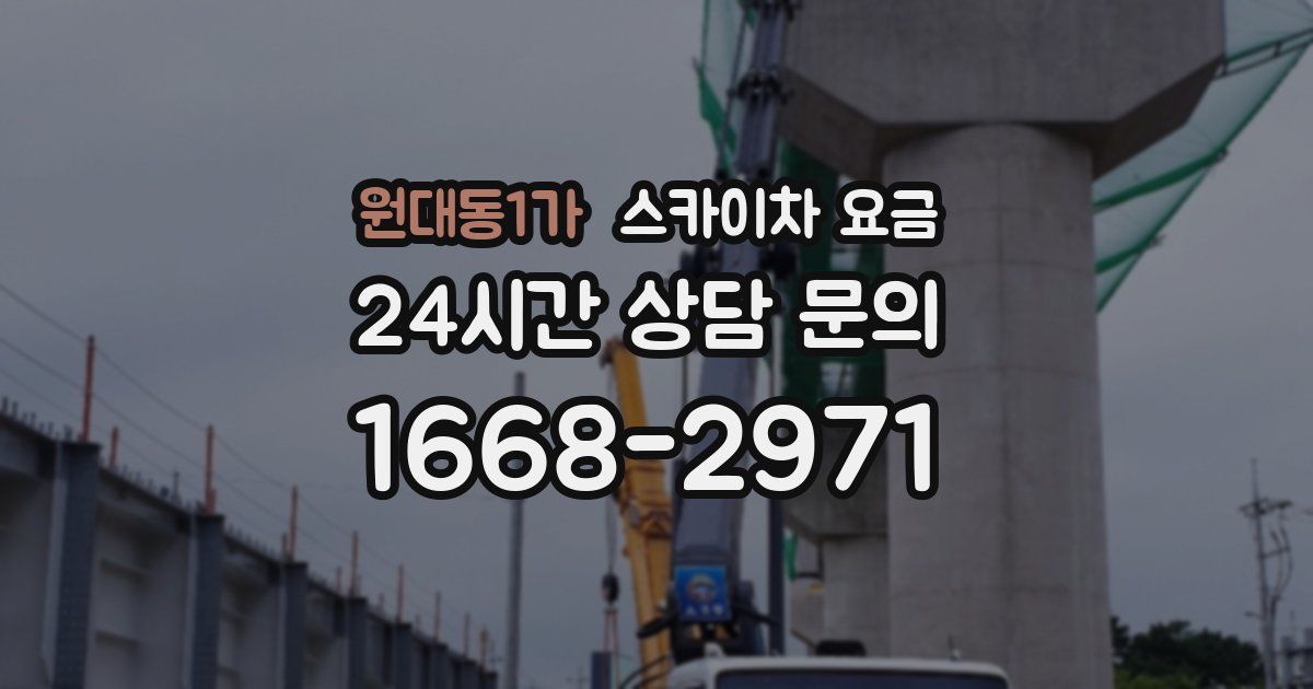 원대동1가 스카이차 요금