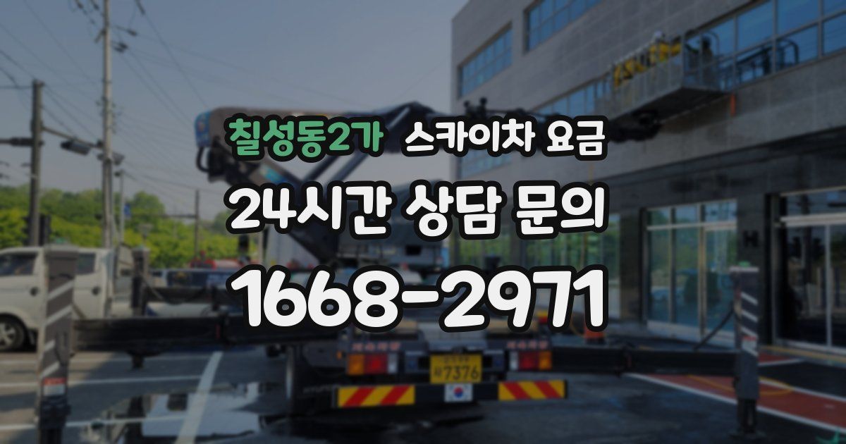 칠성동2가 스카이차 요금