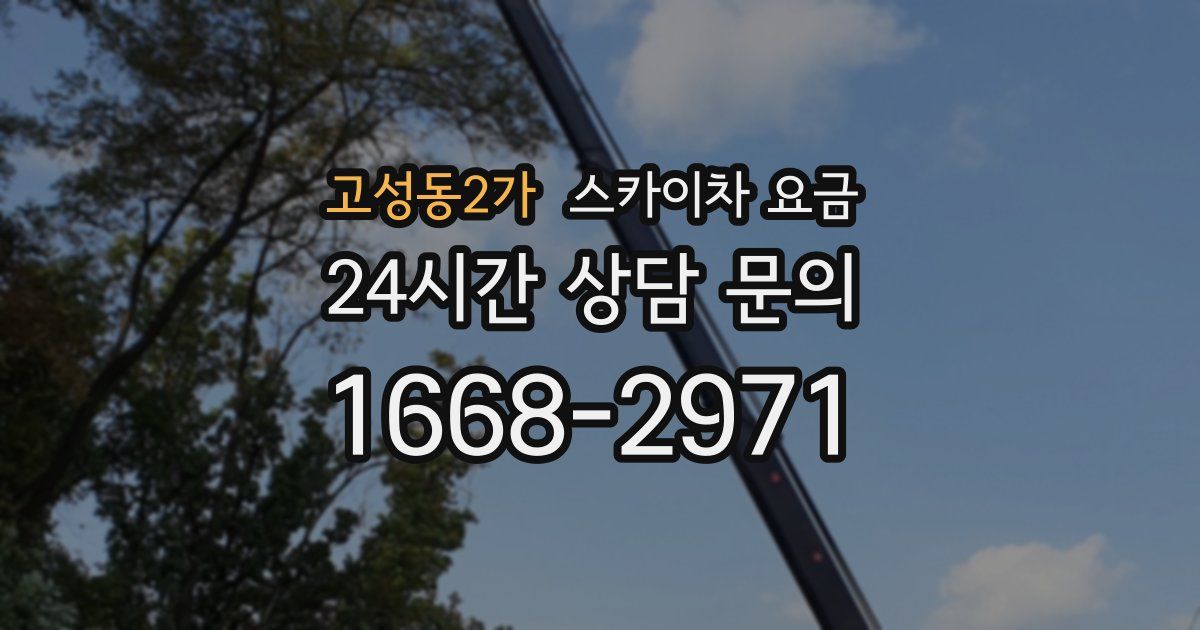 고성동2가 스카이차 요금
