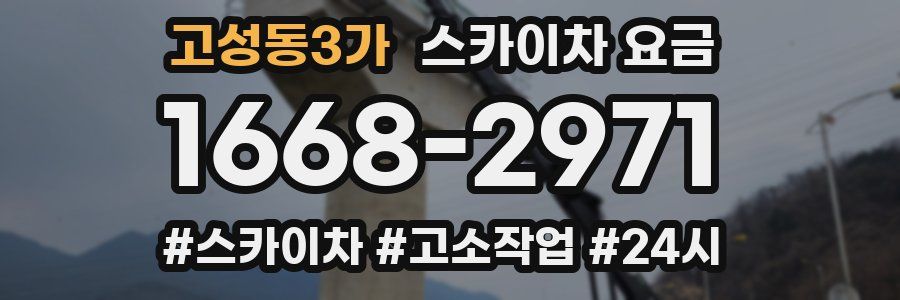 고성동3가 스카이차 요금
