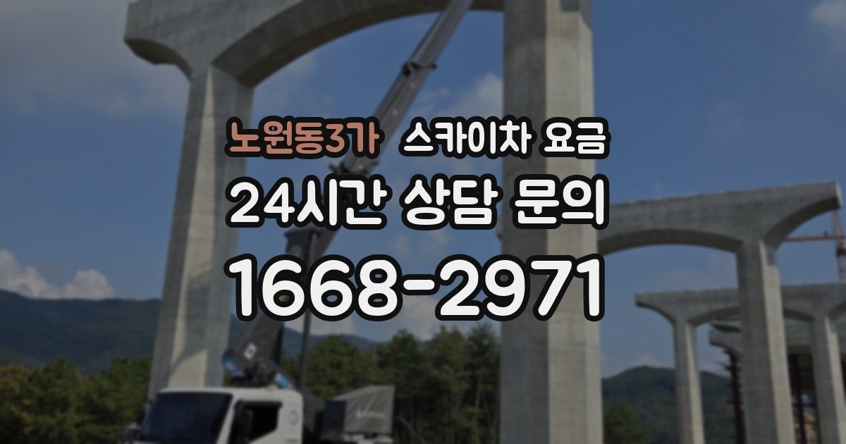 노원동3가 스카이차 요금