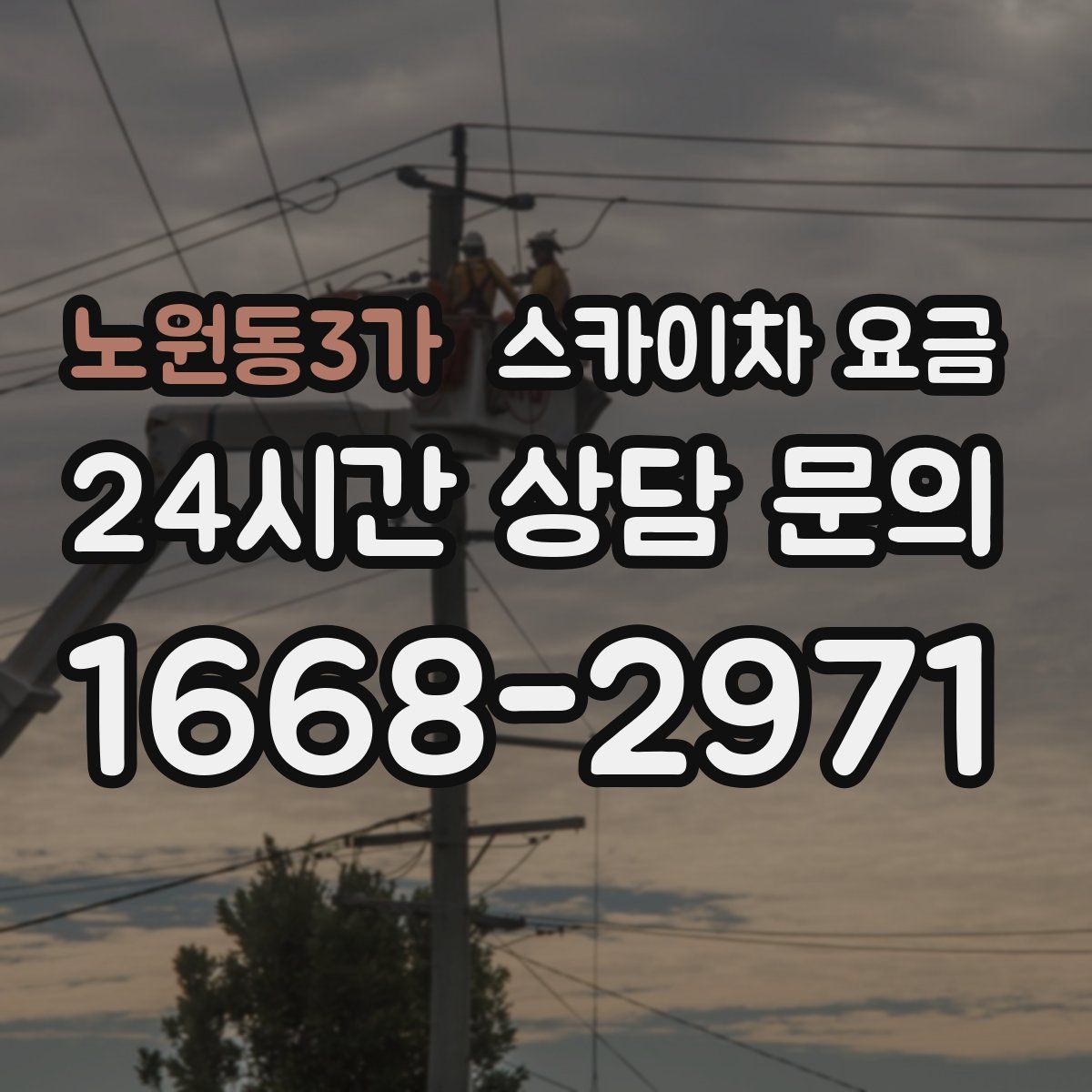 노원동3가 스카이차 요금