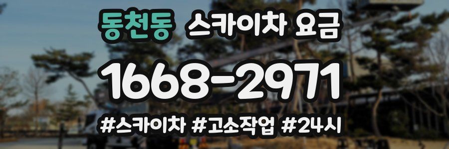 동천동 스카이차 요금