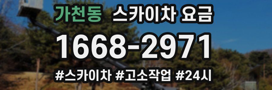 가천동 스카이차 요금