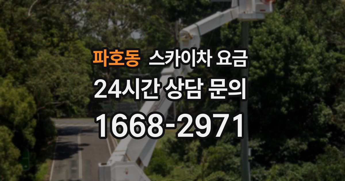 파호동 스카이차 요금