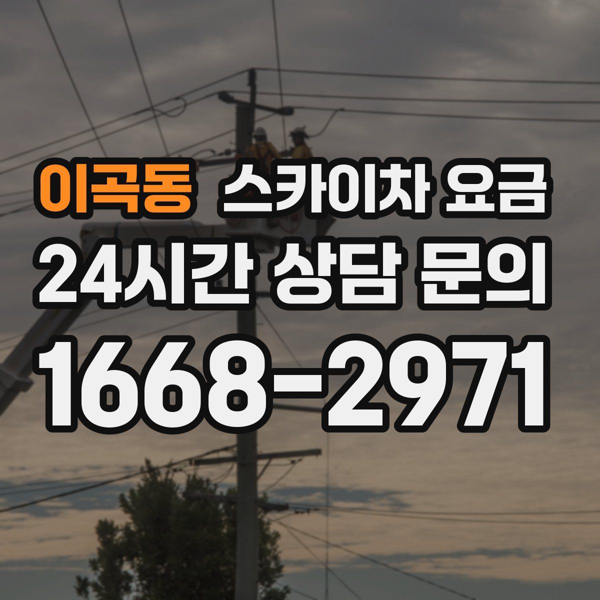 이곡동 스카이차 요금