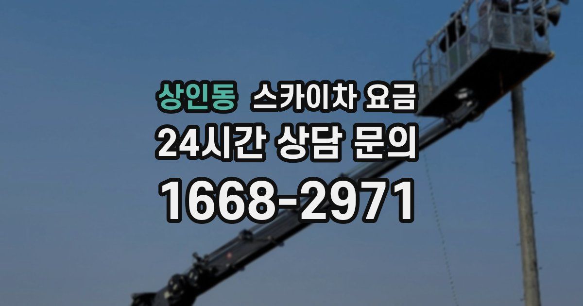 상인동 스카이차 요금