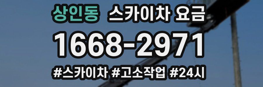 상인동 스카이차 요금