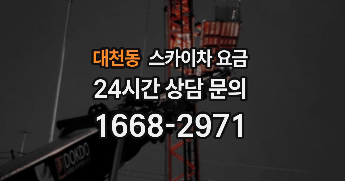 대천동 스카이차 요금