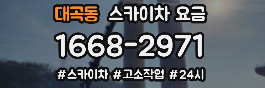 대곡동 스카이차 요금